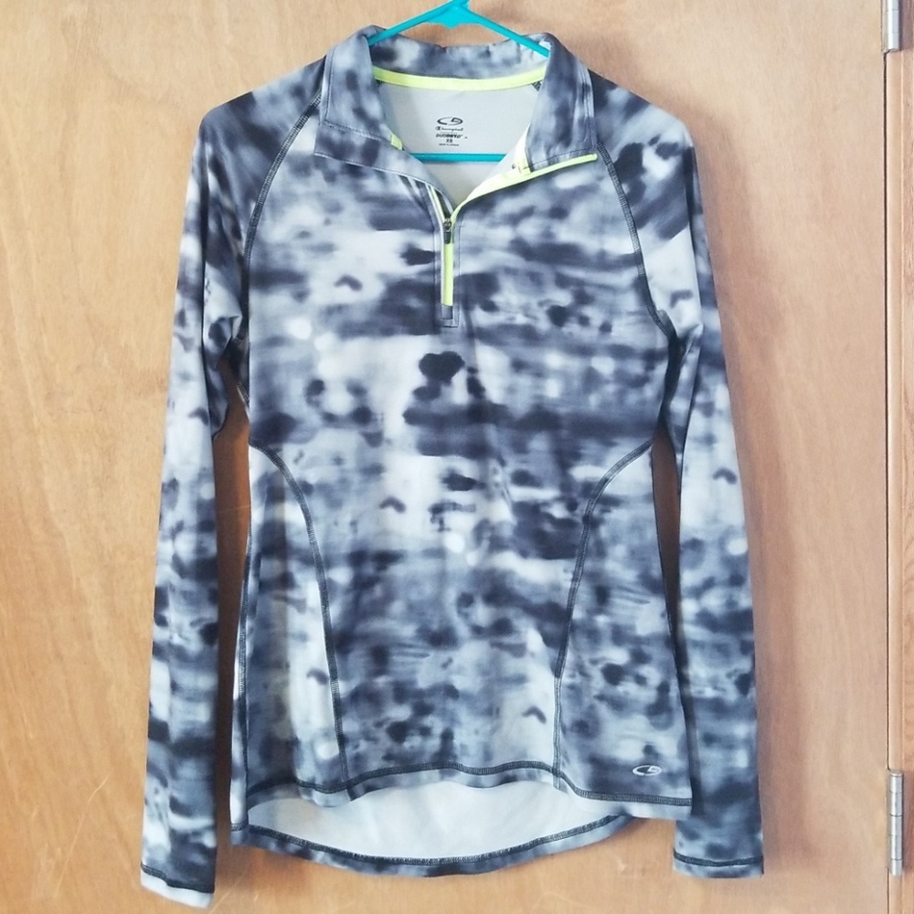 Black, white, and grey pullover